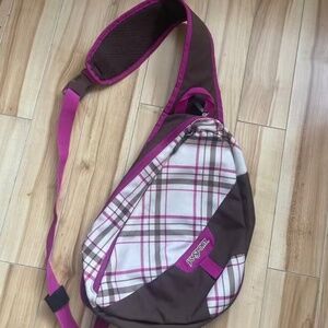 pink Jansport shoulder bag